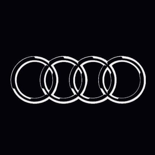 AUDI 4 RINGS LOGO PROJECTOT LIGHTS Nr.09  (quantity 1 = 2 Logo Films /2 door lights）