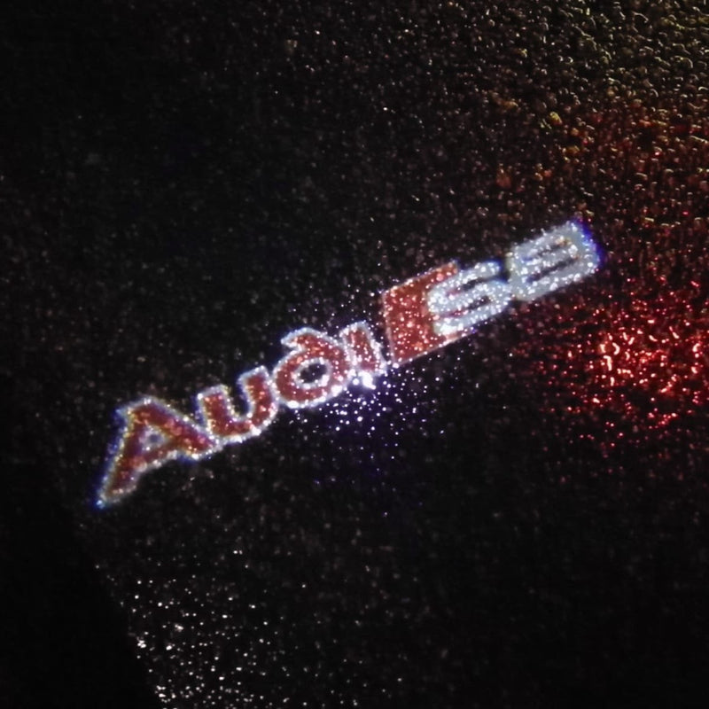 AUDI S8 LOGO PROJECTOT LIGHTS Nr.94  (quantity 1 = 2 Logo Films /2 door lights）