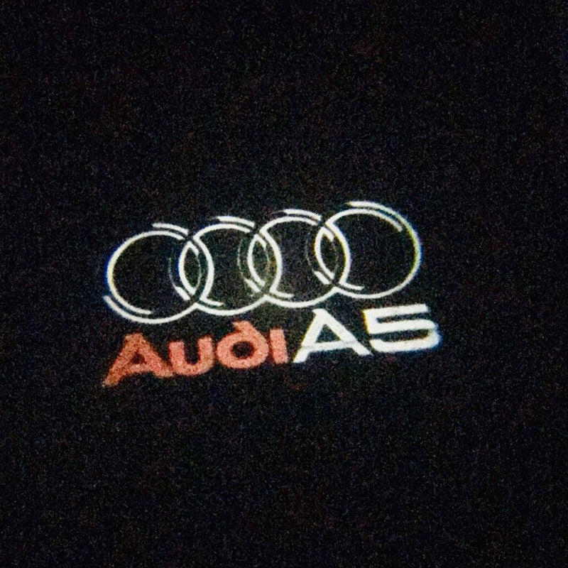 AUDI A5 LOGO PROJECTOT LIGHTS Nr.43  (quantity 1 = 2 Logo Films /2 door lights）