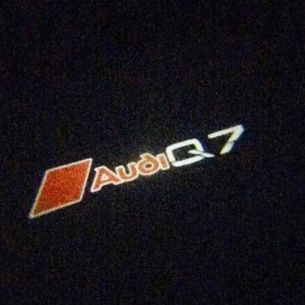 AUDI Q7 LOGO PROJECTOT LIGHTS Nr.82  (quantity 1 = 2 Logo Films /2 door lights）