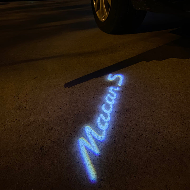 PORSCHE MACAN  LOGO PROJECTOT LIGHTS Nr.8091(quantity  1 =  2 Logo Film /  2 door lights)