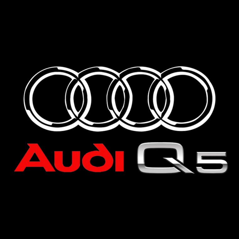 AUDI Q5 LOGO PROJECTOT LIGHTS Nr.48  (quantity 1 = 2 Logo Films /2 door lights）