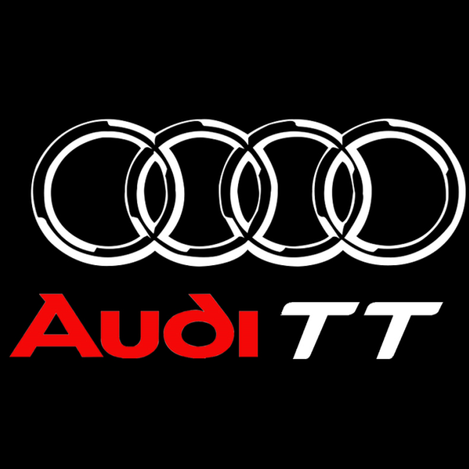 AUDI TT LOGO PROJECTOT LIGHTS Nr.107  (quantity 1 = 2 Logo Films /2 door lights）