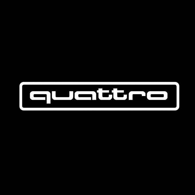 AUDI QUATTRO LOGO PROJECTOT LIGHTS Nr.85  (quantity 1 = 2 Logo Films /2 door lights）