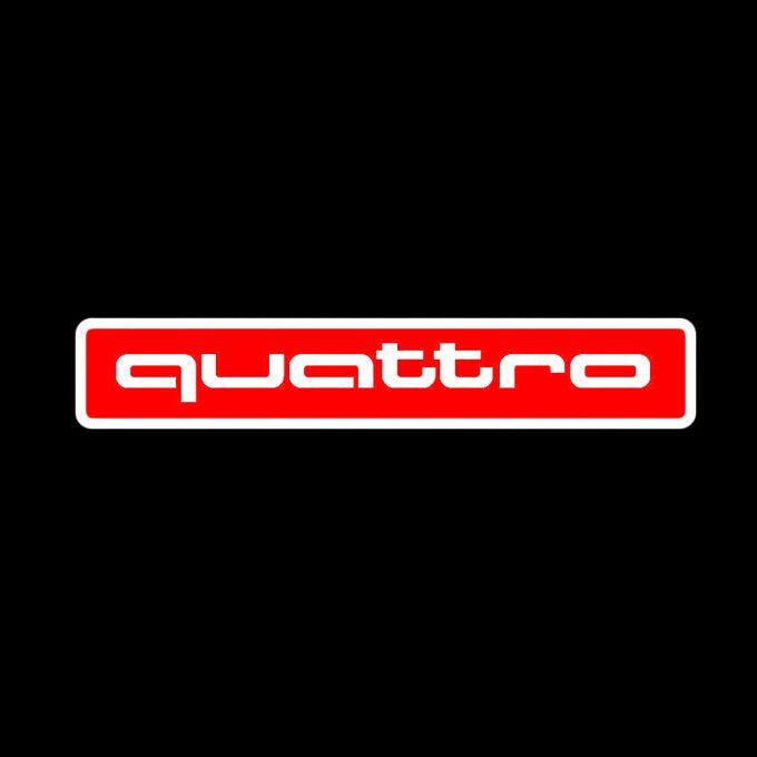 AUDI QUATTRO LOGO PROJECTOT LIGHTS Nr.83  (quantity 1 = 2 Logo Films /2 door lights）