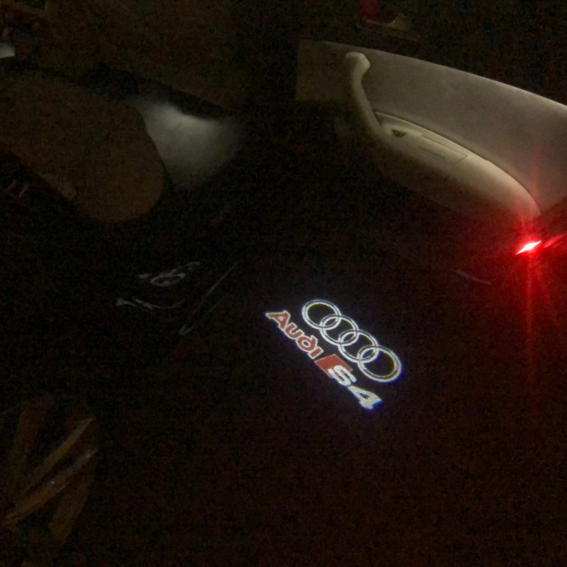 AUDI S4 LOGO PROJECTOT LIGHTS Nr.34  (quantity 1 = 2 Logo Films /2 door lights）