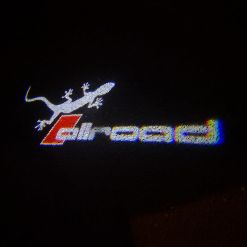 AUDI ALLROAD  LOGO PROJECTOT LIGHTS Nr.147  (quantity 1 = 2 Logo Films & 2 door lights）