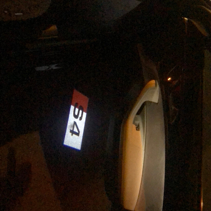 AUDI S4 LOGO PROJECTOT LIGHTS Nr.131  (quantity 1 = 2 Logo Films /2 door lights）