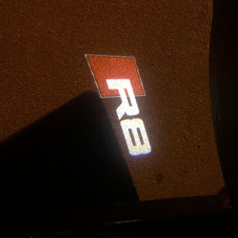 AUDI  R8 LOGO PROJECTOT LIGHTS Nr.124  (quantity 1 = 2 Logo Films /2 door lights）