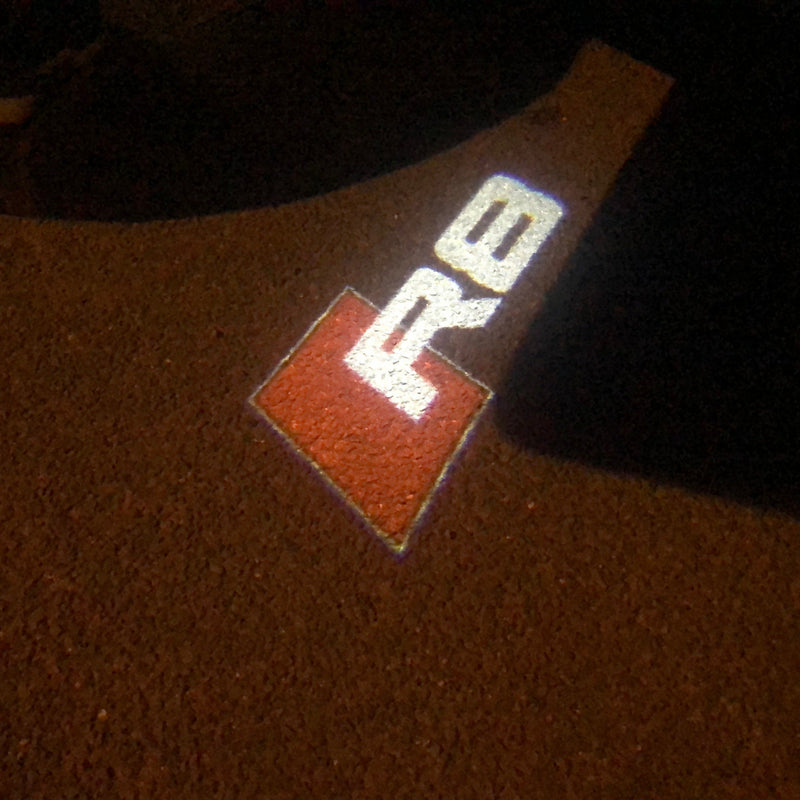 AUDI  R8 LOGO PROJECTOT LIGHTS Nr.124  (quantity 1 = 2 Logo Films /2 door lights）