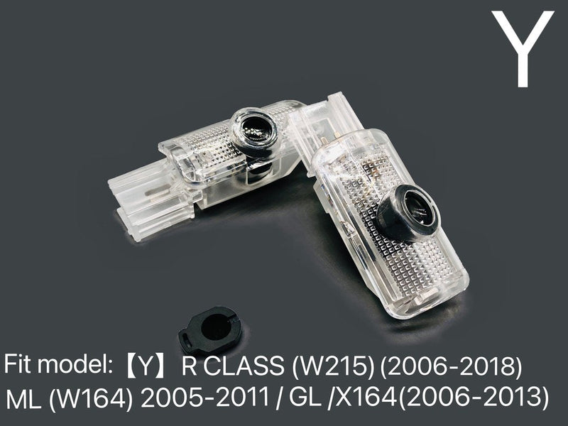 MERCEDES BENZ V8  BITURBO LOGO PROJECTOT LIGHTS Nr.22 (quantity 1 = 1 sets/2 door lights)