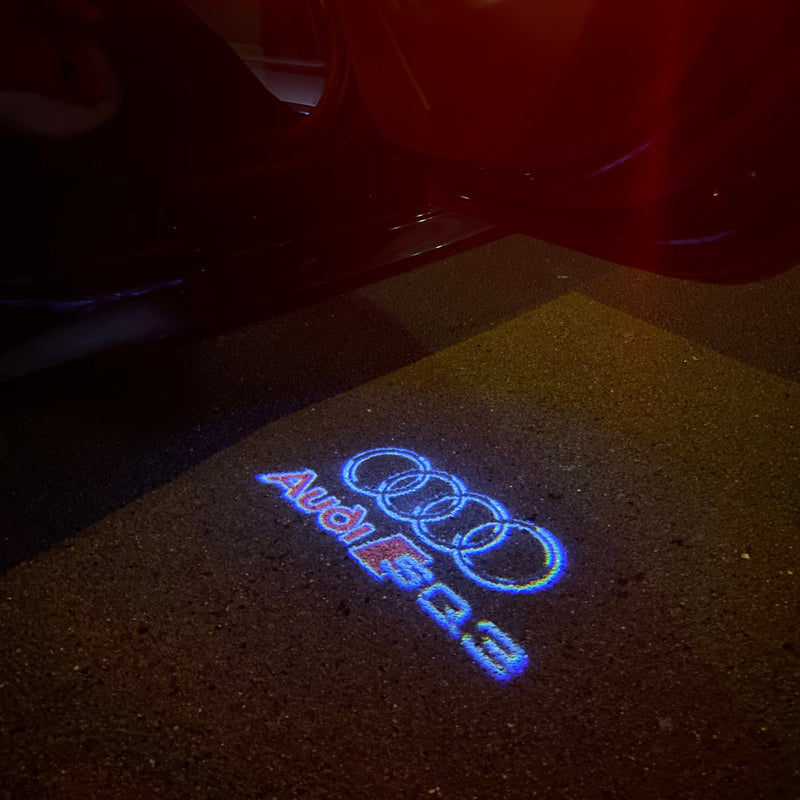 AUDI SQ3 LOGO PROJECTOT LIGHTS Nr.254  (quantity 1 = 2 Logo Films /2 door lights）