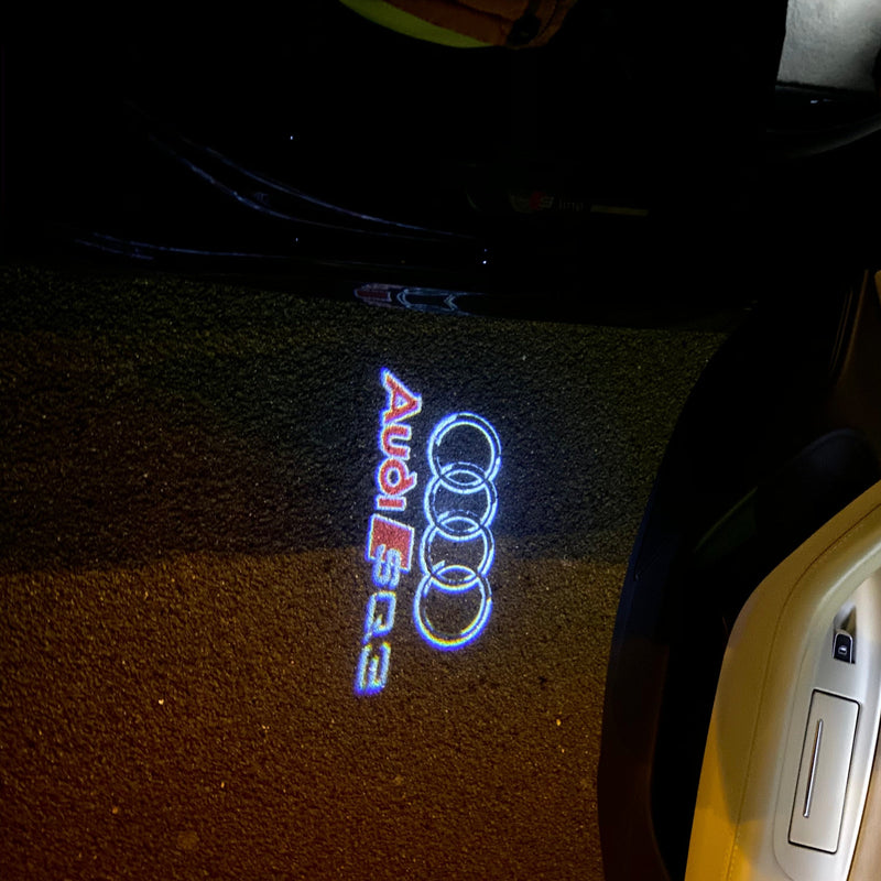 AUDI SQ3 LOGO PROJECTOT LIGHTS Nr.254  (quantity 1 = 2 Logo Films /2 door lights）