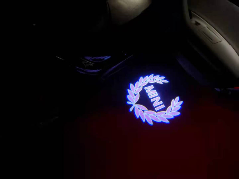 MINI ORIGINAL LOGO PROJECROTR LIGHTS Nr.92 (quantity  1 =  2 Logo Film /  2 door lights)