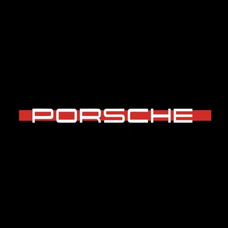 PORSCHE Original  LOGO PROJECTOT LIGHTS Nr.74 (quantity  1 =  2 Logo Film /  2 door lights)