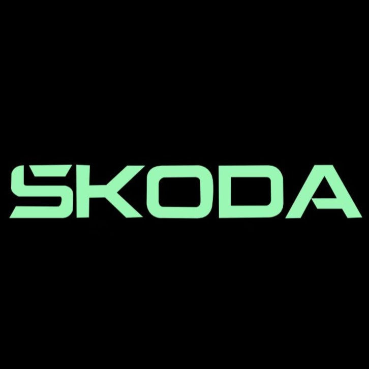 SKODA ORIGINAL LOGO PROJECTOT LIGHTS Nr.857(quantity  1 =  2 Logo Film /  2 door lights)