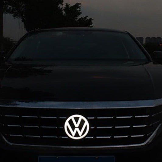 VW   Front Grill Logo LED with dznamic indicator-diameter 【155 mm】black color