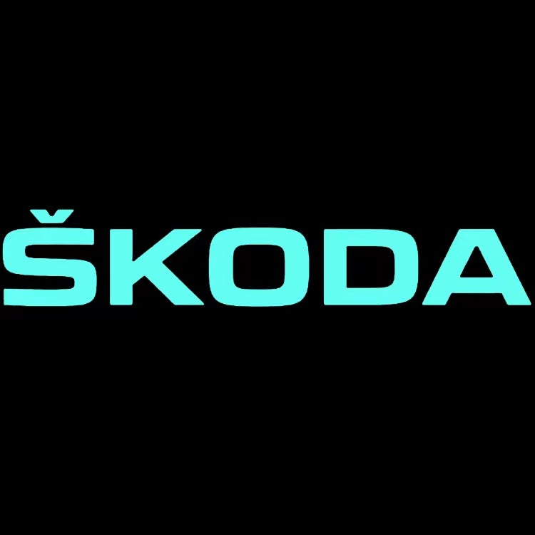 SKODA ORIGINAL LOGO PROJECTOT LIGHTS Nr.39 (quantity  1 =  2 Logo Film /  2 door lights)