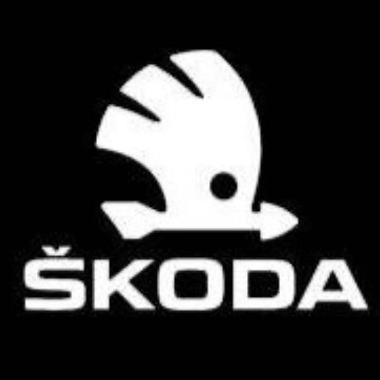 SKODA ORIGINAL LOGO PROJECTOT LIGHTS Nr.10 (quantity  1 =  2 Logo Film /  2 door lights)