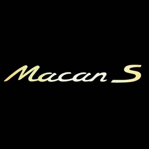 PORSCHE MACAN  LOGO PROJECTOT LIGHTS Nr.8091(quantity  1 =  2 Logo Film /  2 door lights)