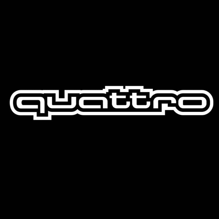 AUDI QUATTRO LOGO PROJECTOT LIGHTS Nr.108  (quantity 1 = 2 Logo Films /2 door lights）