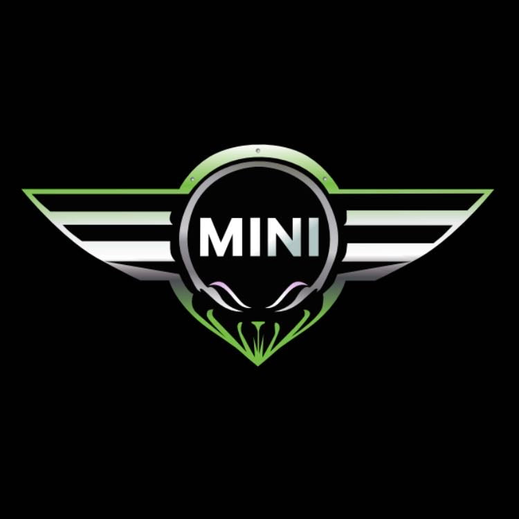 MINI ORIGINAL LOGO PROJECROTR LIGHTS Nr.16 (quantity  1 =  2 Logo Film /  2 door lights)