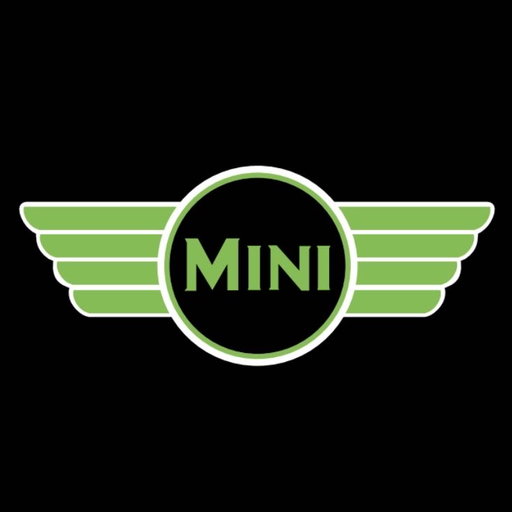 MINI ORIGINAL LOGO PROJECROTR LIGHTS Nr.25 (quantity  1 =  2 Logo Film /  2 door lights)