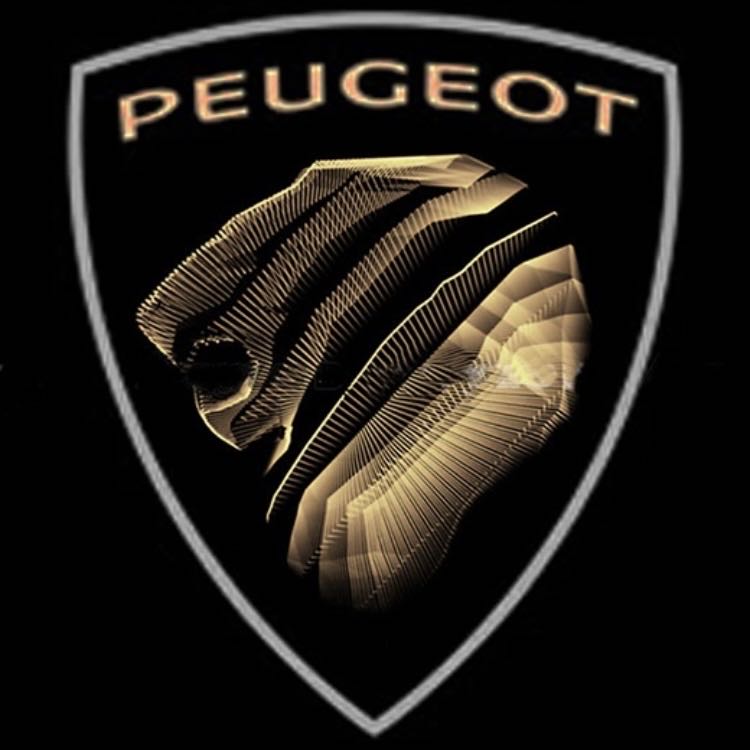 PEUGEOT ORIGINAL LOGO PROJECTOT LIGHTS Nr.30002   (quantity 1 = 2 Logo Films /2 door lights）