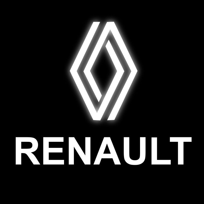 RENAULT ORIGINAL LOGO PROJECTOT LIGHTS Nr.28083 (quantity 1 = 2 Logo Films /2 door lights )