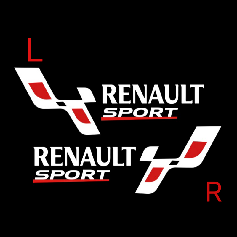 RENAULT  Sport PROJECTOT LIGHTS Nr.28062 (quantity 1 = 2 Logo Films /2 door lights )