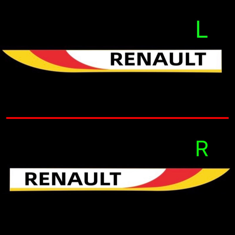 RENAULT ORIGINAL LOGO PROJECTOT LIGHTS Nr.28057 (quantity 1 = 2 Logo Films /2 door lights）