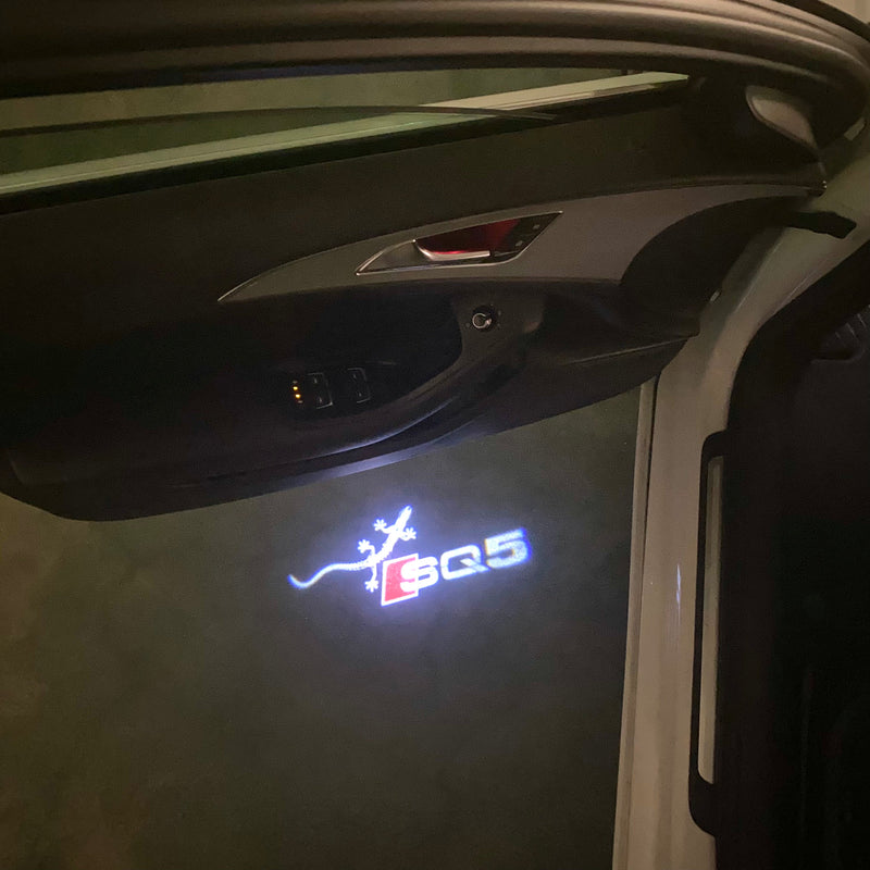 AUDI SQ5 LOGO PROJECTOT LIGHTS Nr.110  (quantity 1 = 2 Logo Films /2 door lights）