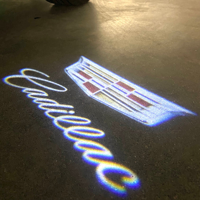 CADILLAC ORIGINAL LOGO PROJECTOT LIGHTS Nr.2651 (quantity 1 = 2 Logo Films /2 door lights）