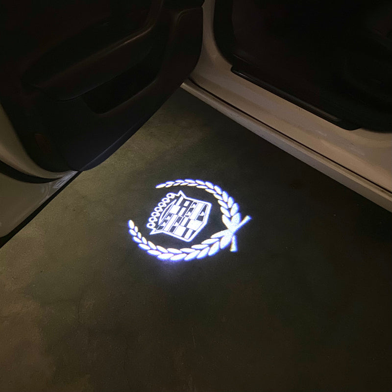 CADILLAC ORIGINAL LOGO PROJECTOT LIGHTS Nr.2650 (quantity 1 = 2 Logo Films /2 door lights）