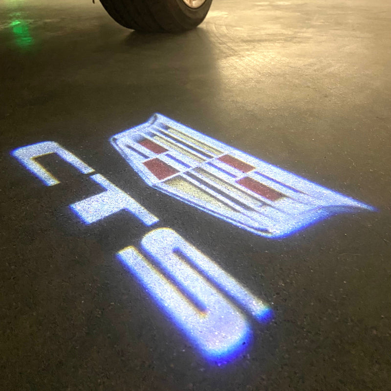 CADILLAC  CTS LOGO PROJECTOT LIGHTS Nr.2640 (quantity 1 = 2 Logo Films /2 door lights）