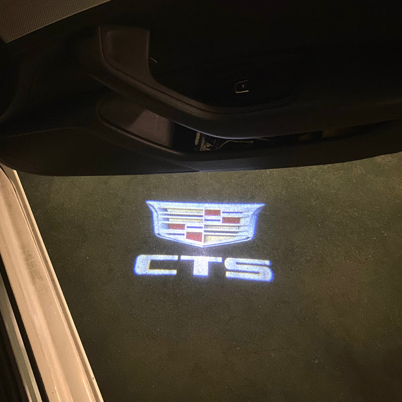 CADILLAC  CTS LOGO PROJECTOT LIGHTS Nr.2640 (quantity 1 = 2 Logo Films /2 door lights）