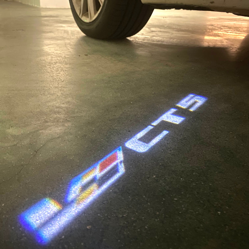 CADILLAC CTS LOGO PROJECTOT LIGHTS Nr.2589 (quantity 1 = 2 Logo Films /2 door lights）