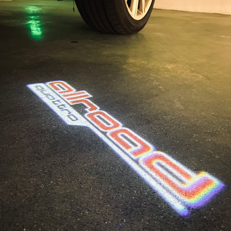 AUDI ALLROAD LOGO PROJECTOT LIGHTS Nr.297 (quantity 1 = 2 Logo Films /2 door lights）