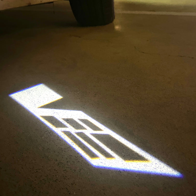 CADILLAC  V  series  LOGO PROJECTOT LIGHTS Nr.2604 (quantity 1 = 2 Logo Films /2 door lights）