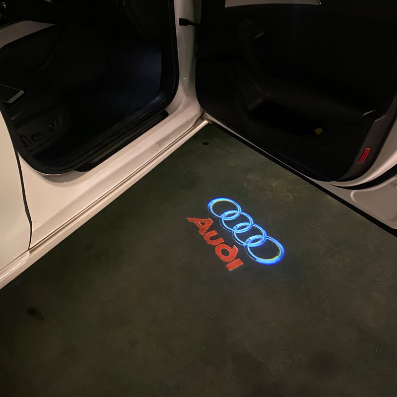 AUDI  Original LOGO PROJECTOT LIGHTS Nr.001 (quantity 1 = 2 Logo Films /2 door lights）