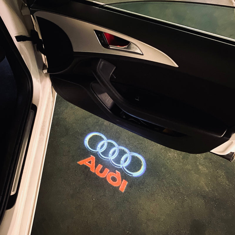 AUDI  Original LOGO PROJECTOT LIGHTS Nr.001 (quantity 1 = 2 Logo Films /2 door lights）