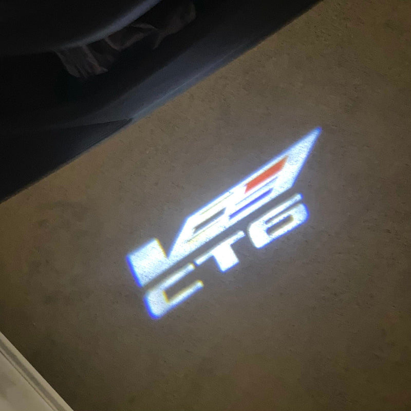 CADILLAC CT6 LOGO PROJECTOT LIGHTS Nr.2630 (quantity 1 = 2 Logo Films /2 door lights）