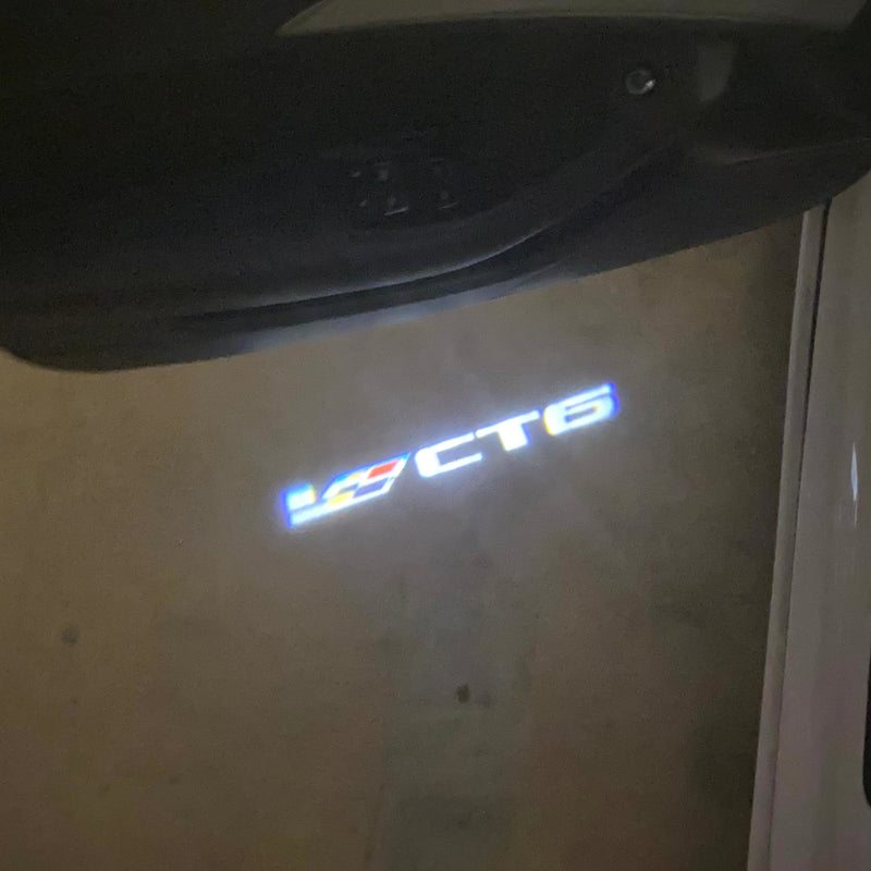 CADILLAC CT6 LOGO PROJECTOT LIGHTS Nr.257  (quantity 1 = 2 Logo Films /2 door lights）