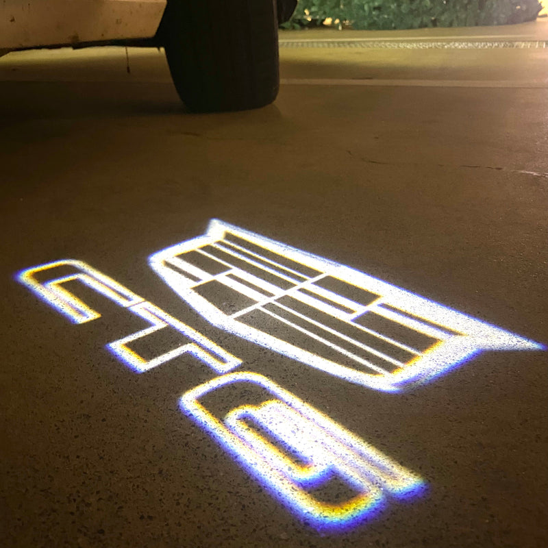 CADILLAC CT6 LOGO PROJECTOT LIGHTS Nr.2660 (quantity 1 = 2 Logo Films /2 door lights）