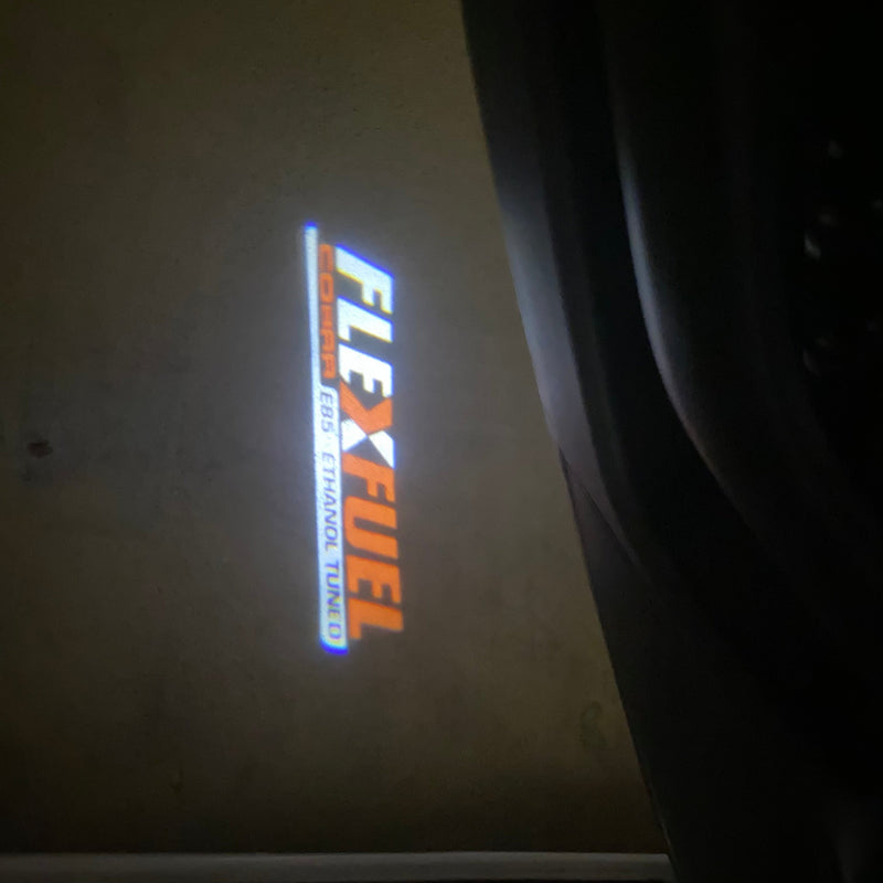 CADILLAC  FLEXFUEL  LOGO PROJECTOT LIGHTS Nr.2635 (quantity 1 = 2 Logo Films /2 door lights）