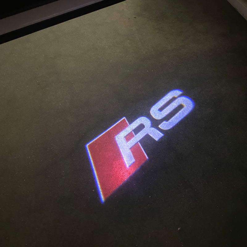 AUDI RS LOGO PROJECTOT LIGHTS Nr.51  (quantity 1 = 2 Logo Films /2 door lights）