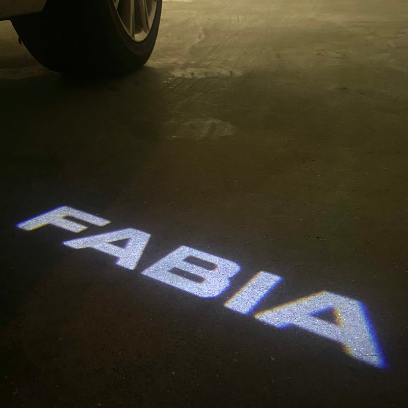 SKODA FABIA  6 Y LOGO PROJECTOT LIGHTS Nr.19  (quantity 1 = 2 Logo Films /2 door lights）