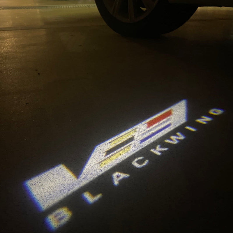 CADILLAC BLACKWING LOGO PROJECTOT LIGHTS Nr.2603 (quantity 1 = 2 Logo Films /2 door lights）