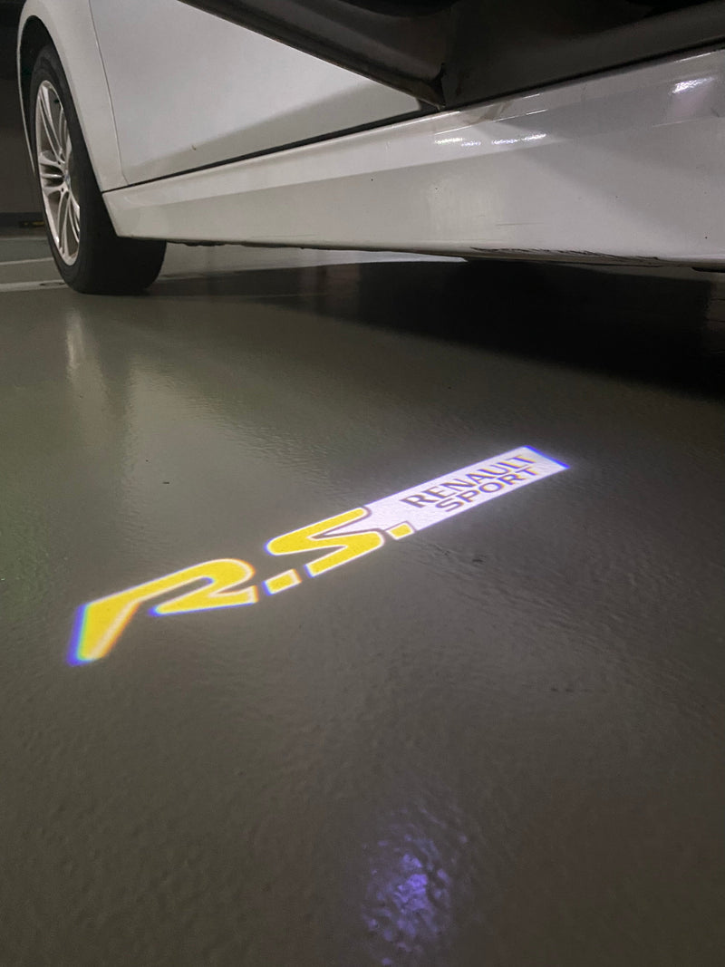 RENAULT RS LOGO PROJECTOT LIGHTS Nr.28069 (quantity 1 = 2 Logo Films /2 door lights )