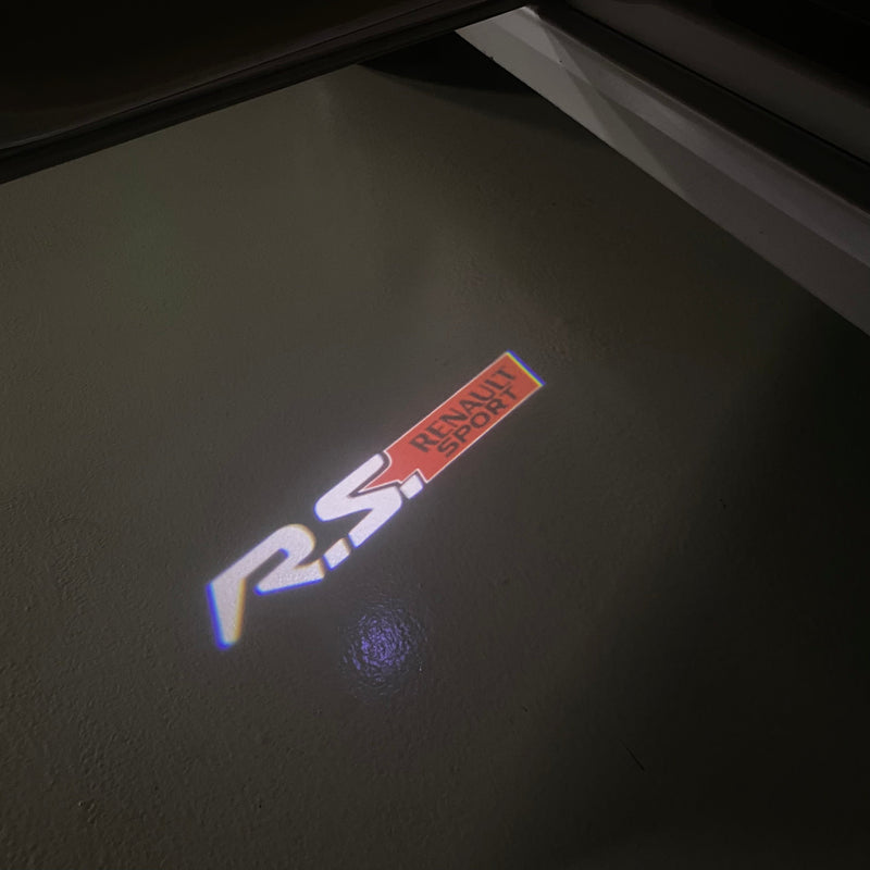 RENAULT RS LOGO PROJECTOT LIGHTS Nr.28075 (quantity 1 = 2 Logo Films /2 door lights )